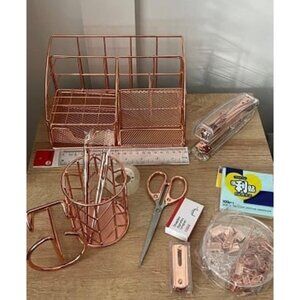 New Desk Organizer and Accessories Office Supplies 12PS Set with Acrylic Stapler